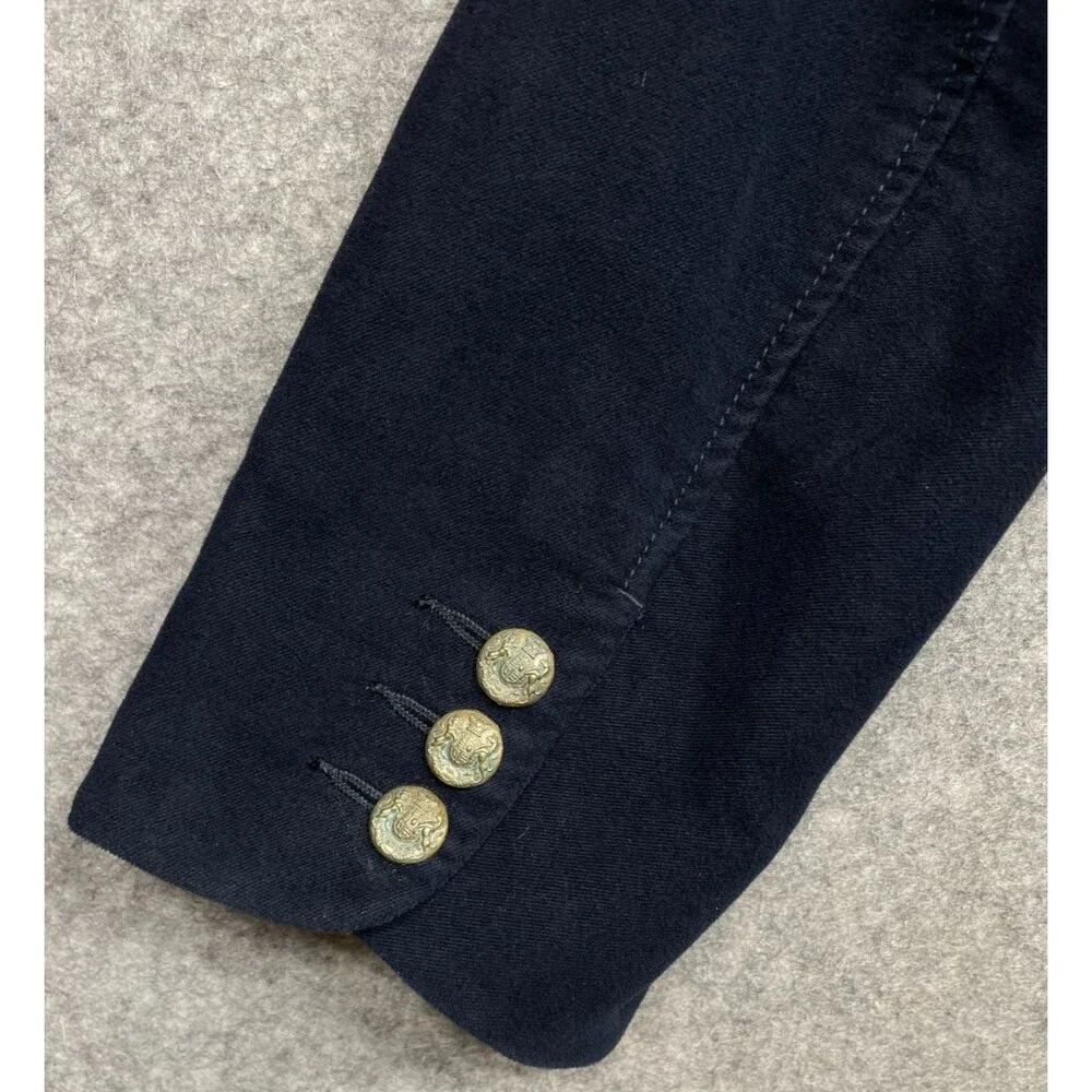 Polo Jeans Ralph Lauren Jacket Womens XL Black Military Officer 90s Y2K New